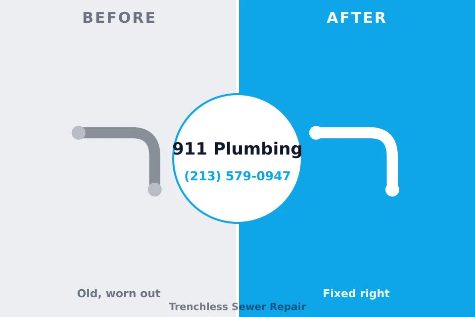 Before and after: plumbing repair Denham Springs, LA